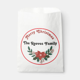 Personalisierte Weihnachtsgrüße und Name Geschenktütchen