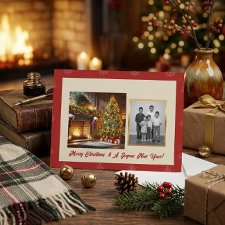 Personalisierte Weihnachtsgrußkarte Feiertagskarte