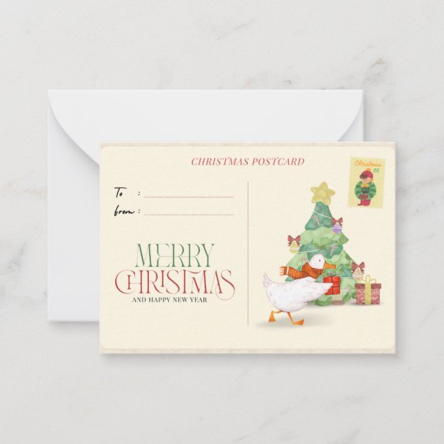 Personalisierte Weihnachtsgrüßkarte Mitteilungskarte (Vorderseite)