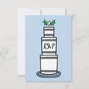 Personalisierte Weihnachtshochzeit RSVP Einladung