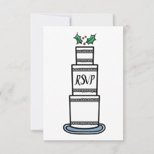 Personalisierte Weihnachtshochzeit RSVP Einladung
