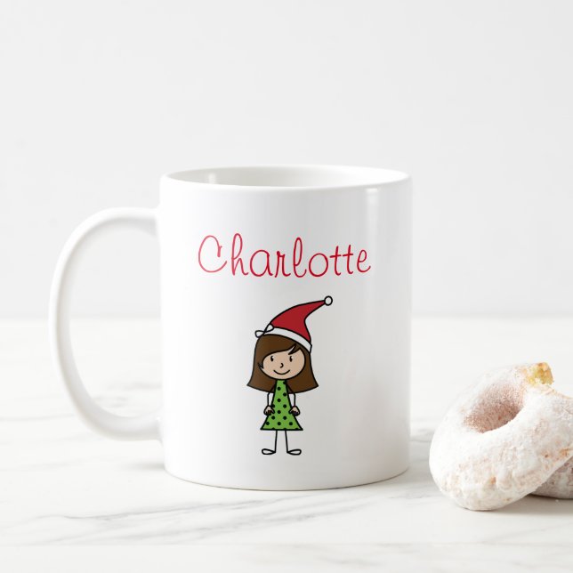 personalisierte Weihnachtskaffee  Kaffeetasse (Mit Donut)
