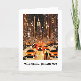 Personalisierte Weihnachtskarte aus NYC Manhattan Feiertagskarte
