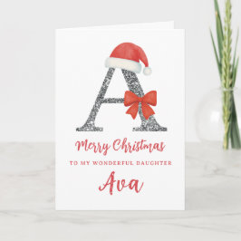 Personalisierte Weihnachtskarte - Buchstabe A Karte