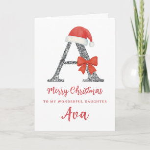 Personalisierte Weihnachtskarte - Buchstabe A Karte