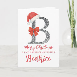 Personalisierte Weihnachtskarte - Buchstabe B Karte