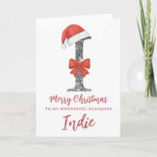 Personalisierte Weihnachtskarte - Buchstabe I Karte