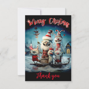 Personalisierte Weihnachtskarte Danke Ankündigung