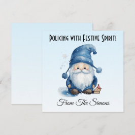 Personalisierte Weihnachtskarte der Polizei Feiertagskarte