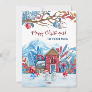 Personalisierte Weihnachtskarte Feiertagskarte
