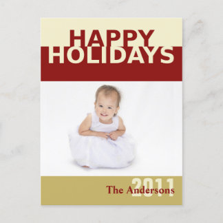 Personalisierte Weihnachtskarte Feiertagspostkarte
