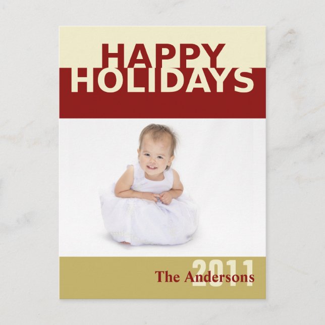 Personalisierte Weihnachtskarte Feiertagspostkarte (Vorderseite)