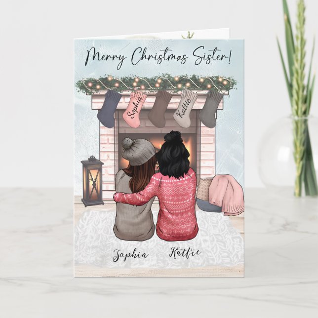 Personalisierte Weihnachtskarte für den besten Fre Karte (Vorderseite)