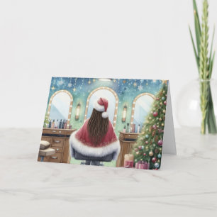 Personalisierte Weihnachtskarte für den Friseur  Feiertagskarte