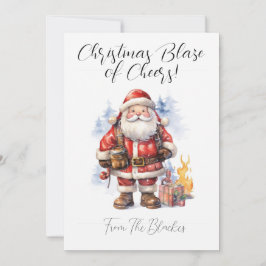 Personalisierte Weihnachtskarte für einen Feuerweh Feiertagskarte