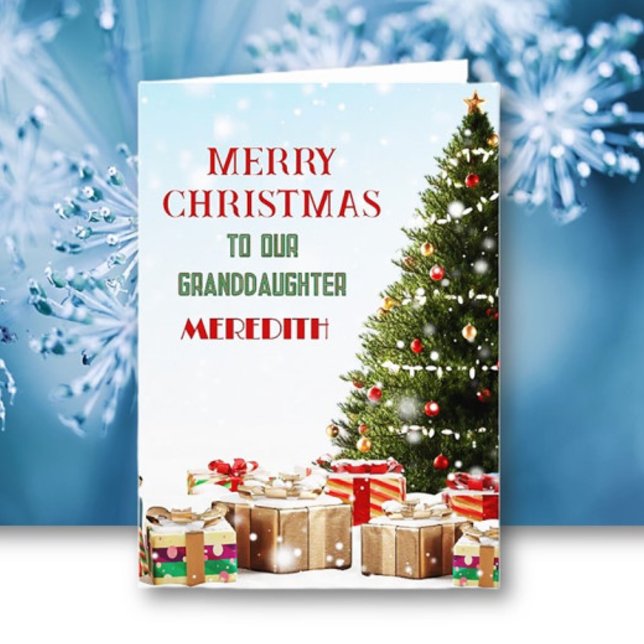Personalisierte Weihnachtskarte für Enkelin Karte (Von Creator hochgeladen)