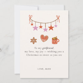 Personalisierte Weihnachtskarte für Freundin Cute Feiertagskarte