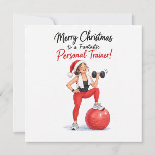 Personalisierte Weihnachtskarte für Personal Train Karte