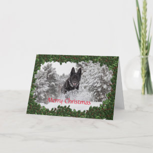 Personalisierte Weihnachtskarte mit elsässischem H Feiertagskarte