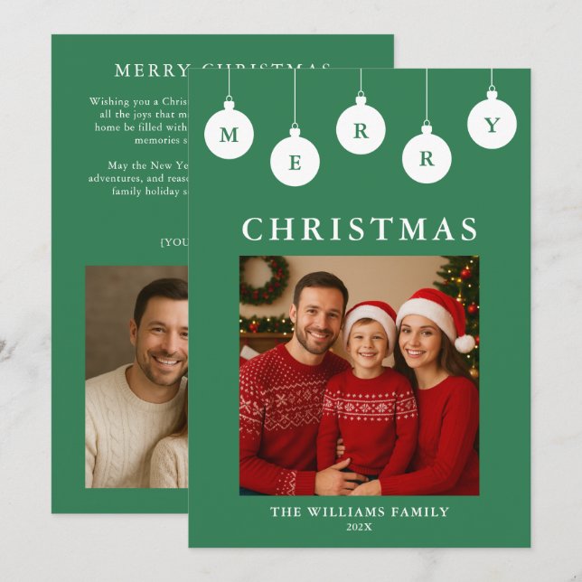 Personalisierte Weihnachtskarte mit Foto Feiertagskarte (Vorne/Hinten)