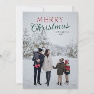 Personalisierte Weihnachtskarte mit Foto Feiertagskarte