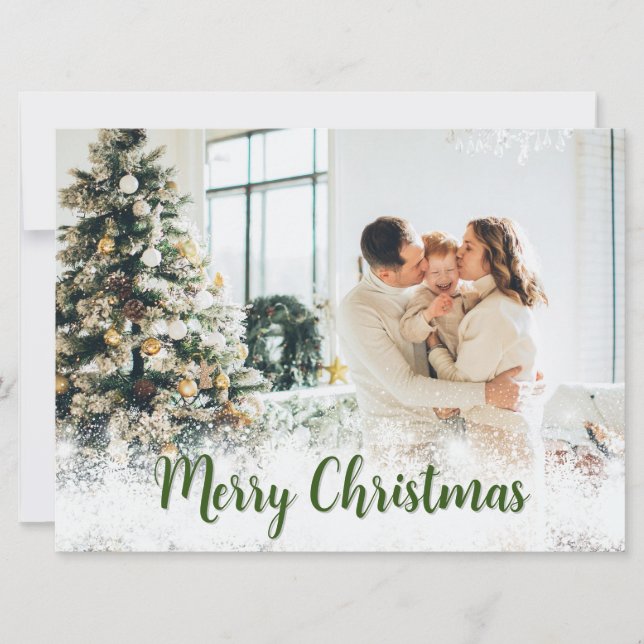 Personalisierte Weihnachtskarte mit Foto Feiertagskarte (Vorderseite)