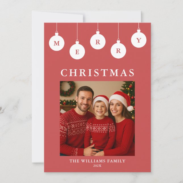 Personalisierte Weihnachtskarte mit Foto Feiertagskarte (Vorderseite)