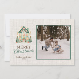 Personalisierte Weihnachtskarte mit Fotos Feiertagskarte