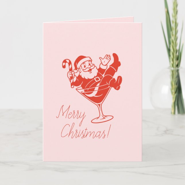 Personalisierte Weihnachtskarte mit Santa im Marti Karte (Vorderseite)