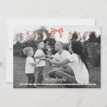 Personalisierte Weihnachtskarte mit Socken