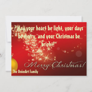 Personalisierte Weihnachtskarte. Name durch Sie er Feiertagskarte
