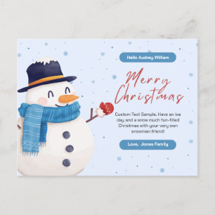 Personalisierte Weihnachtskarte Postkarte