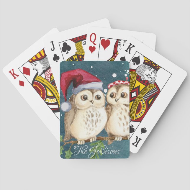 Personalisierte Weihnachtskarten Klassische Spielk Spielkarten (Rückseite)