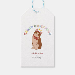 Personalisierte Weihnachtskatze Geschenkanhänger