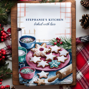 Personalisierte Weihnachtskekse Weihnachten Geschirrtuch