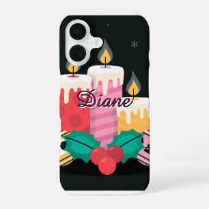 Personalisierte Weihnachtskerzen iPhone-Hülle Vorl iPhone 16 Hülle