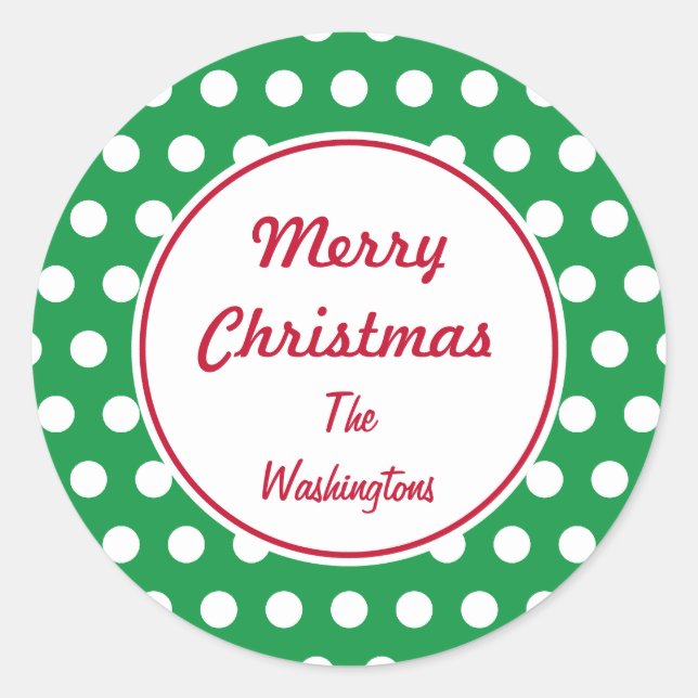 Personalisierte Weihnachtskleber Runder Aufkleber (Vorderseite)