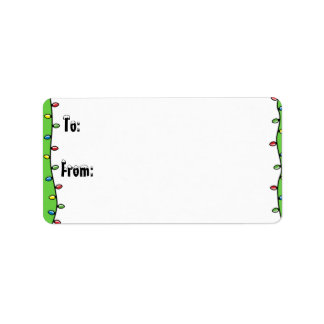 Personalisierte Weihnachtsleuchten Weihnachtsgesch Adressaufkleber