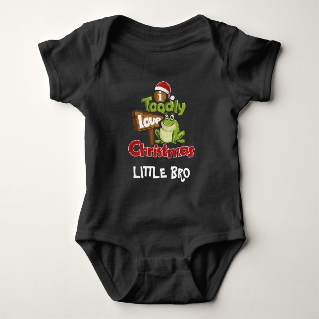 Personalisierte Weihnachtslieder der Liebe Baby Strampler (Vorderseite)