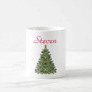 Personalisierte Weihnachtsmädchen-Tasse/Baum Verwandlungstasse