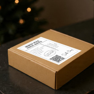 Personalisierte Weihnachtsmann-Adressetiketten Aufkleber