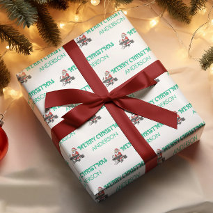 Personalisierte Weihnachtsmann-Verpackungspapiere Geschenkpapier Set
