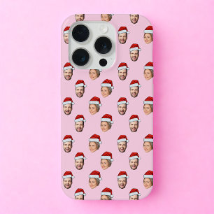 Personalisierte Weihnachtsmannmütze Gesicht 2 Foto iPhone 15 Pro Hülle