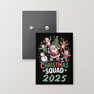 Personalisierte Weihnachtsmannschaft 2025 Santa Fa Button