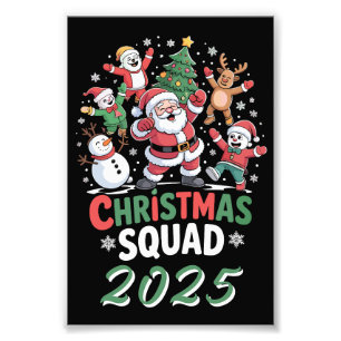 Personalisierte Weihnachtsmannschaft 2025 Santa Fa Fotodruck
