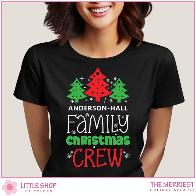 Personalisierte Weihnachtsmannschaft der Familie T-Shirt (Von Creator hochgeladen)
