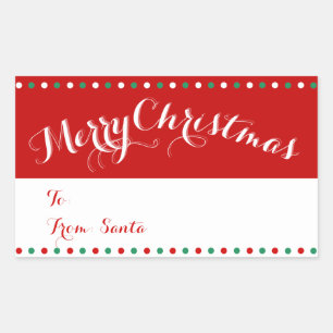 Personalisierte Weihnachtsmarke Rechteckiger Aufkleber