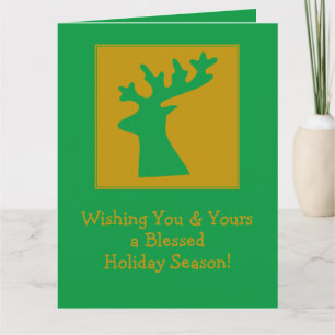 Personalisierte Weihnachtsmeisterin Gold Green Karte