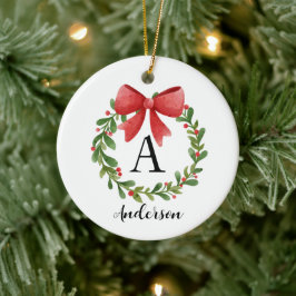 Personalisierte Weihnachtsmonografie Keramik Ornament