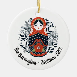 Personalisierte Weihnachtsmuschel Keramik Ornament